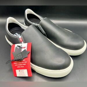 Mellow Walk- Black Slip-On‎ Womens Safety Shoes-Jessica, Size:8.5, New with tags
